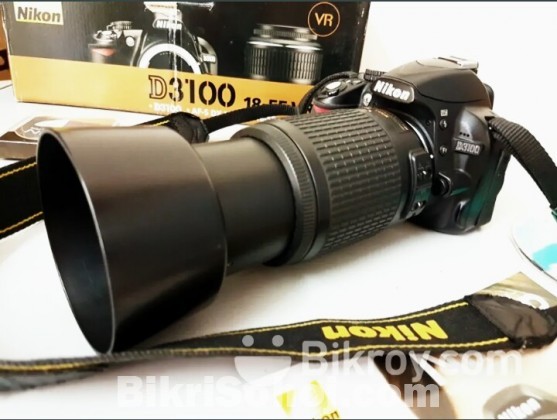 Nikon D3100 DSLR camera With 55-200zoom lens VR DX